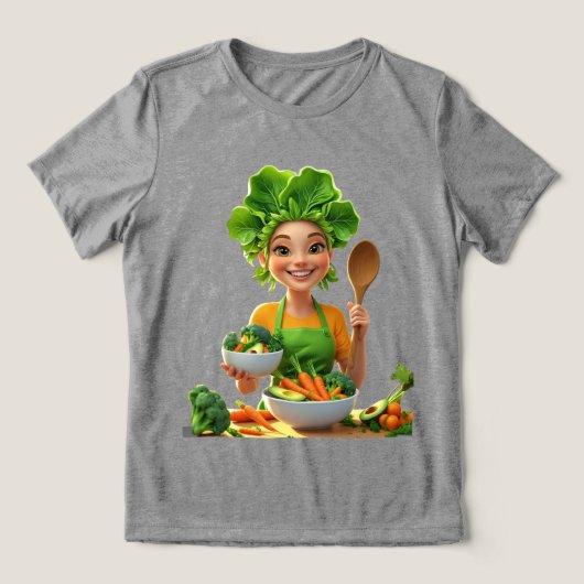 Pflanzenkoch – Kochen mit Liebe Tri-Blend Shirt (Design Vorderseite)
