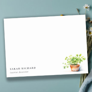 Pflanzenkraut Parsley Coriander Wasserfarbe Botani Mitteilungskarte