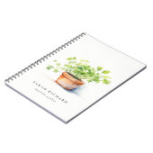 Pflanzenkraut Parsley Coriander Wasserfarbe Botani Notizblock (Linke Seite)