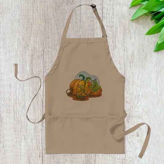 Pflanzenkürbis Orange pflanzliche Schürze