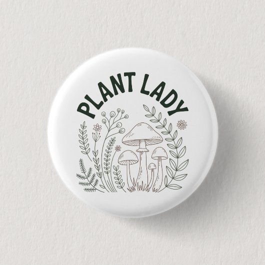 Pflanzenlady Button (Vorderseite)