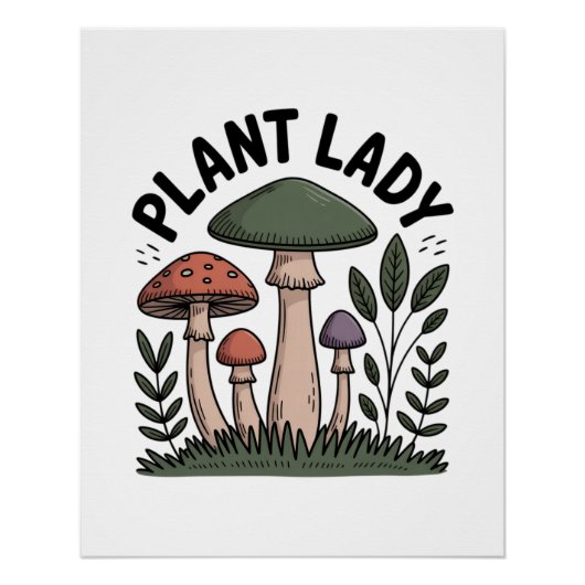 Pflanzenlady Poster (Vorderseite)