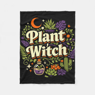 Pflanzenliebhaber Gärtnern Halloween Pflanze Hexe  Fleecedecke