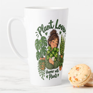Pflanzenliebhaber – Glücklicher mit Pflanzen Süße Milchtasse