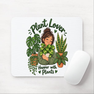 Pflanzenliebhaber – Glücklicher mit Pflanzen Süße  Mousepad