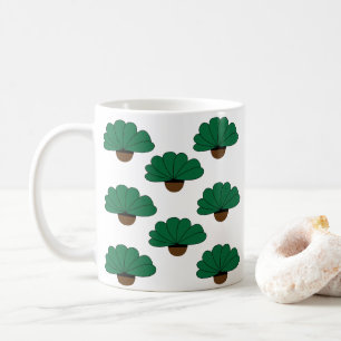 Pflanzenliebhaber Grüne Topfpflanzen Kaffeetasse