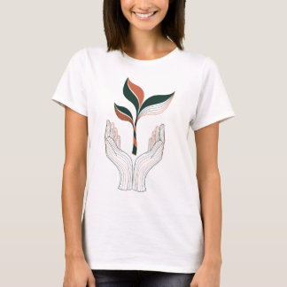 Pflanzenliebhaber-Shirt | Minimalistisches Earth D T-Shirt