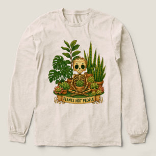 Pflanzenliebhaber-Skelett Pflanzen Nicht Mensche Tri-Blend Shirt