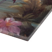 Pflanzenmalerei Flamingos anpassbar Schneidebrett (Ecke)