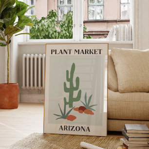 Pflanzenmarkt Arizona Grüne Wüsten-Säulenkaktus Poster