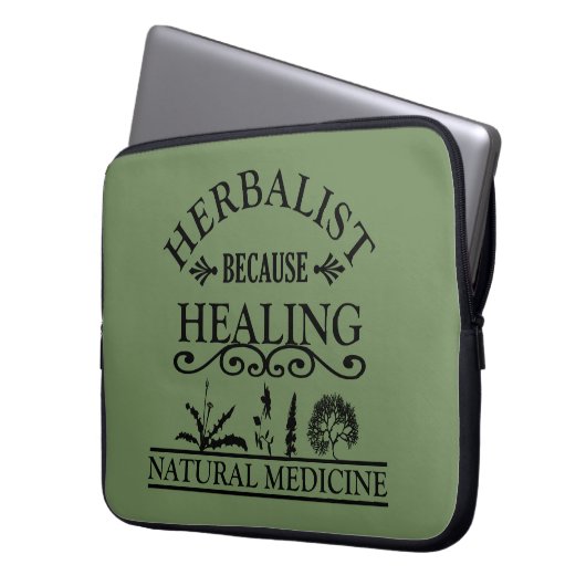 Pflanzenmedizin Laptopschutzhülle (Vorderseite Links)