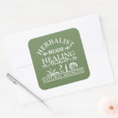 Pflanzenmedizin Quadratischer Aufkleber (Umschlag)