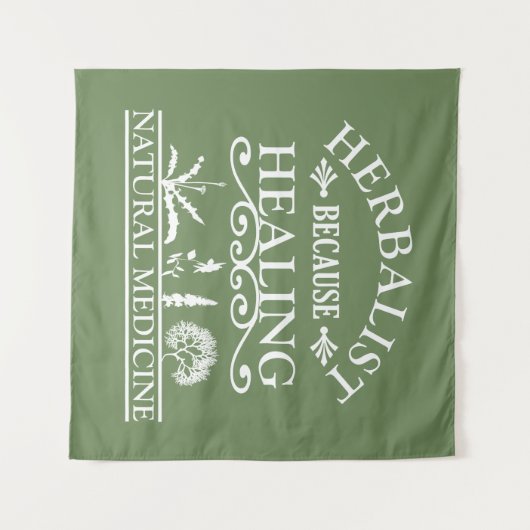 Pflanzenmedizin Wandteppich (Vorderseite (Horizontal))