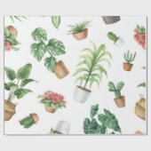 Pflanzenmuster Geschenkpapier (Flach)