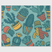 Pflanzenmuster Geschenkpapier (Flach)