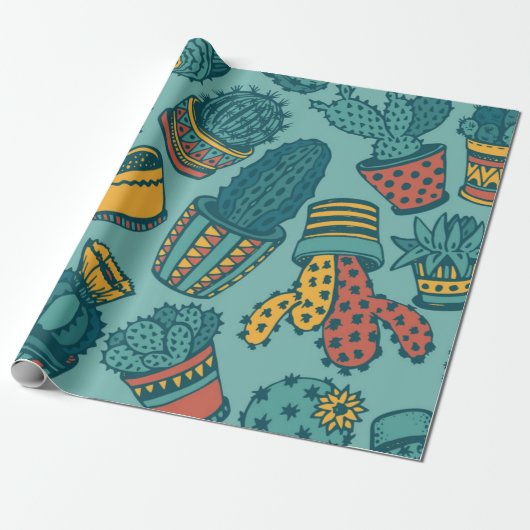 Pflanzenmuster Geschenkpapier (Ungerollt)