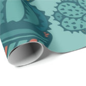 Pflanzenmuster Geschenkpapier (Rolleneckpunkt)