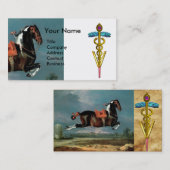 PFLANZENREINIGUNG "GOLD CADUCEUS VETERINÄRSYMBOL VISITENKARTE (Vorne/Hinten)