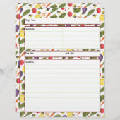 Pflanzenrezeptblatt (Vorne/Hinten)