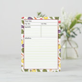 Pflanzenrezeptkarten Einladung (Stehend Vorderseite)