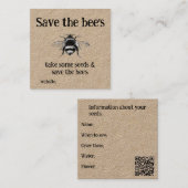 Pflanzensamen oder Bulben-Karteneinsatz - Rett der Quadratische Visitenkarte (Vorne/Hinten)