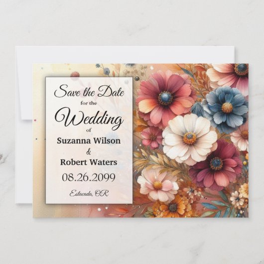 Pflanzenställe und bemalte Himmel ernten Einladung (Vorderseite)