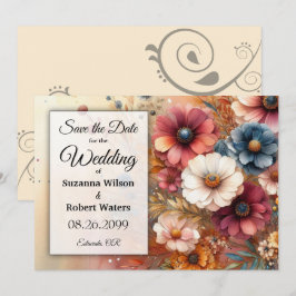 Pflanzenställe und bemalte Himmel ernten Einladung