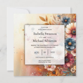 Pflanzenställe und bemalte Himmel ernten Einladung