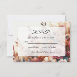 Pflanzenställe und bemalte Himmel ernten RSVP Karte