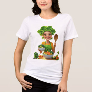 Pflanzenstarker Koch – Kochen mit Herzlichkeit Tri-Blend Shirt