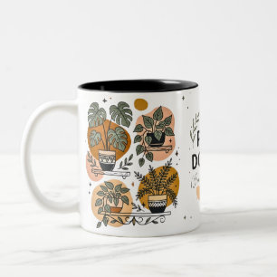Pflanzentherapie-Kaffeetasse Zweifarbige Tasse