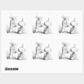 "Pflanzenvorschlag" Square Sticker Set (Blatt)