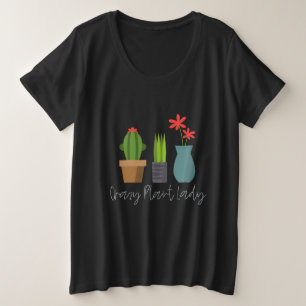 Pflanzgut - Crazy Plant Lady Große Größe T-Shirt