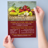 Pflanzliche Auswahl, Werbung für Kochkurse Flyer (Hand)