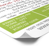 Pflanzliche Auswahl, Werbung für Kochkurse Poster (Ecke)