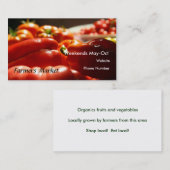 Pflanzliche Ernte Visitenkarte (Vorne/Hinten)