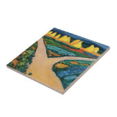 Pflanzliche Felder von August Macchia, Vintage Kun Fliese (Seite)