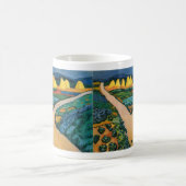 Pflanzliche Felder von August Macchia, Vintage Kun Kaffeetasse (Mittel)