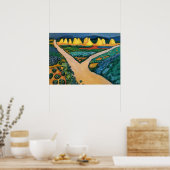 Pflanzliche Felder von August Macchia, Vintage Kun Poster (Küche)