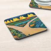 Pflanzliche Felder von August Macchia, Vintage Kun Untersetzer (Linke Seite)