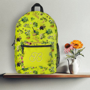 Pflanzliche Güte monogrammiert Bedruckter Rucksack