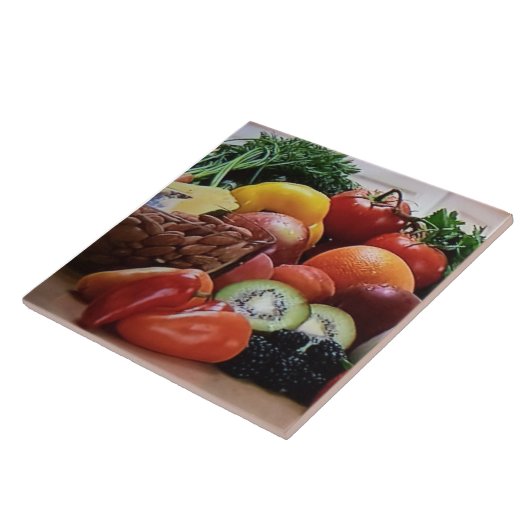 Pflanzliche Nut und Frucht Keramik Tile Fliese (Seite)