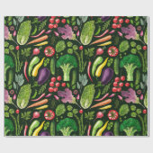 Pflanzliche und Kräuter Gartenernte auf schwarz Geschenkpapier (Flach)