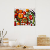 Pflanzliche und pflanzliche Ernte Poster (Küche)