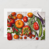 Pflanzliche und pflanzliche Ernte Postkarte (Vorne/Hinten)