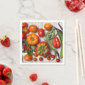 Pflanzliche und pflanzliche Ernte Serviette (Beispiel)