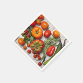 Pflanzliche und pflanzliche Ernte Serviette (Ecke)