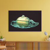 Pflanzliches Gericht in Kürbisform Leinwanddruck (Insitu (Wohnzimmer))