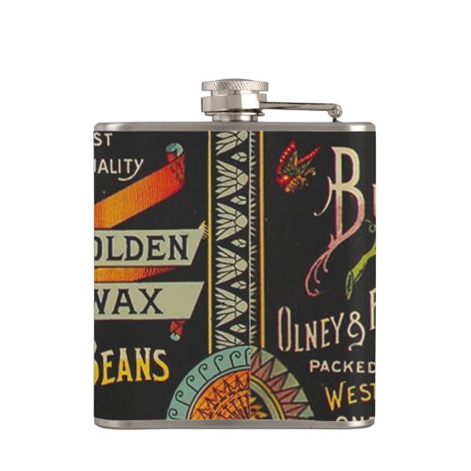 Pflanzliches Land mit String Bean Flachmann (Rückseite)