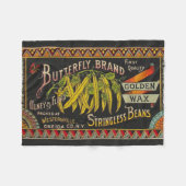 Pflanzliches Land mit String Bean Fleecedecke (Vorderseite (Horizontal))